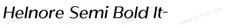 Helnore Semi Bold It字体转换 Helnore Semi Bold It字体转换